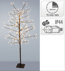 LED Juletræ H:120cm med 240 Varme Hvide Lys - Brun