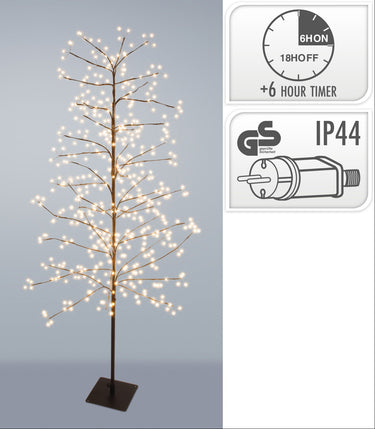 Juletræ med LED – 480 varmhvide lys – 180 cm