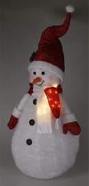 Snemand m. LED-lys, H120 cm