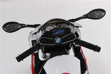 BMW S 1000 RR Motorcykel til Børn 12V7ah med gummihjul - Rød