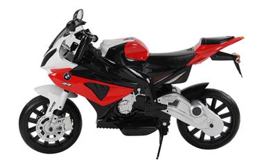 BMW S 1000 RR Motorcykel til Børn 12V7ah med gummihjul - Rød