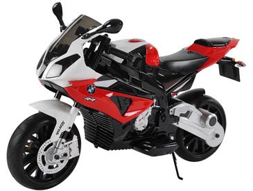 BMW S 1000 RR Motorcykel til Børn 12V7ah med gummihjul - Rød