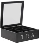 Teboks i MDF – 9 rum – sort