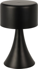 Bordlampe LED sort Ø12xH21cm, batteri