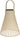 Lanterne off-white m. solcelle, H23 cm,