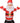 Oppustelig julemand m. LED-lys, H190 cm