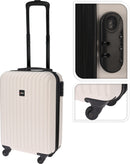 Kuffert hvid, 4 hjul, 28 liter