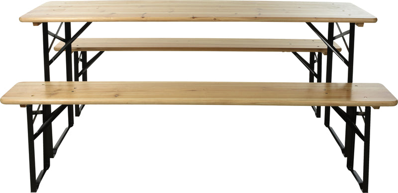 Bistrobord bænkesæt foldbare L180 cm