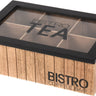 Te boks Bistro – 6 rum – træfarvet med sort låg og glas - Bolig og Haven