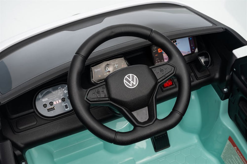 VW ID Buzz Elbil til Børn - 24V, Fjernbetjening, Gummihjul