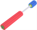 Skumvandpistol "Shooter" L30 cm, 4 ass. farver
