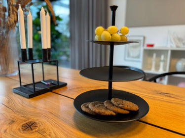 Kagestand m. 3 etager, mat sort - Bolig og Haven
