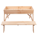 Esschertdesign - 2i1 bordbænkesæt og sandkasse, træ 93,2x89,2cm