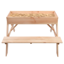 Esschertdesign - 2i1 bordbænkesæt og sandkasse, træ 93,2x89,2cm