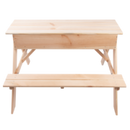 Esschertdesign - 2i1 bordbænkesæt og sandkasse, træ 93,2x89,2cm