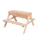 Esschertdesign - 2i1 bordbænkesæt og sandkasse, træ 93,2x89,2cm