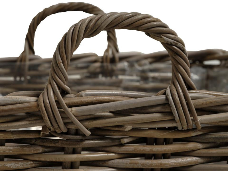 Arles kurve, grå - sæt med 2 firkantede opbevaringskurve