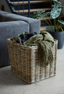 Arles kurve, grå - sæt med 2 firkantede opbevaringskurve