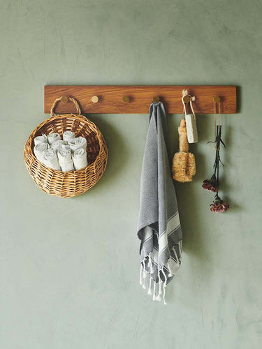 MOUD Home - OAK Knagerække Egetræ Med Messing Knager - 70 cm