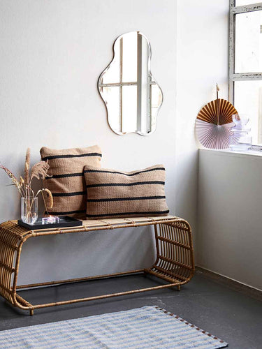 MOUD Home - STRIPE pudebetræk 40×60 cm - beige/sort