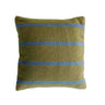 MOUD Home - STRIPE pudebetræk 50×50 cm - oliven/blå