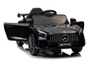 License - Mercedes AMG GTR, sort, m.fjernbetjening, 2x12motor, 12V4,5Ah litium