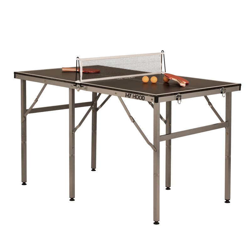 My Hood - Bordtennis Mini Alu 125x75 - Sort, sammenklappelig