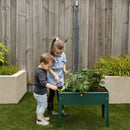 Esschert Design - Hævet blomsterbed metalgrøn, 62x29x45cm