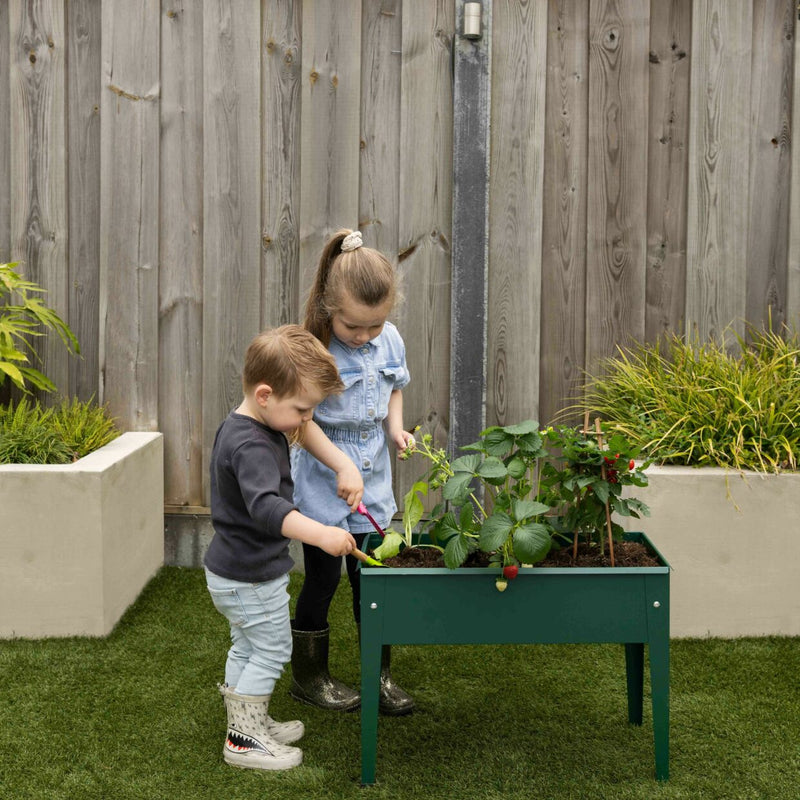 Esschert Design - Hævet blomsterbed metalgrøn S