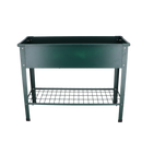 Esschert Design - Hævet blomsterbed, metalgrøn, 100x40x80cm