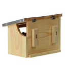 Garden Life - Egern Foderhus Dobbelt – FSC Træ med Zinktag – 25,3x17,5x18,3 cm