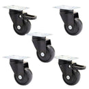 Squarely Copenhagen - Hjul til GrowLARGE plantekasse, sort indendørs og udendørs, 5 stk.