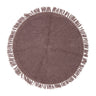 Bloomingville - Lenea Tæppe, Lilla, Uld - Ø110 cm