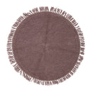 Bloomingville - Lenea Tæppe, Lilla, Uld - Ø110 cm