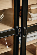 Nordal - VIVA skab, lavt med 2 låger – sort – B148 × D44 × H96,5 cm