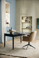 Nordal - EMS skrivebord med 2 skuffer, S – sort – L140 × B70 × H78 cm