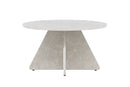 Venture Home - Bootcut sofabord, beige marmorlook, 80 x 80 cm