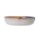 Bloomingville - Jules Skål, Blå, Stentøj - Ø25 × H6,5 cm