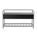 Bloomingville - Abelone Bænk, Sort, FSC® 100%, mangotræ - L102 × H58 × B40 cm