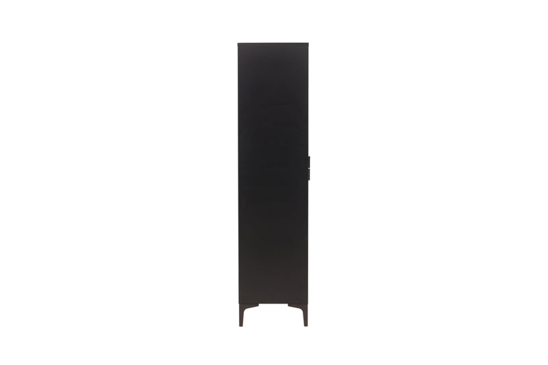 Venture Home - Piring skab – sort stål, hylder og bøjlestang – 85×45×183cm