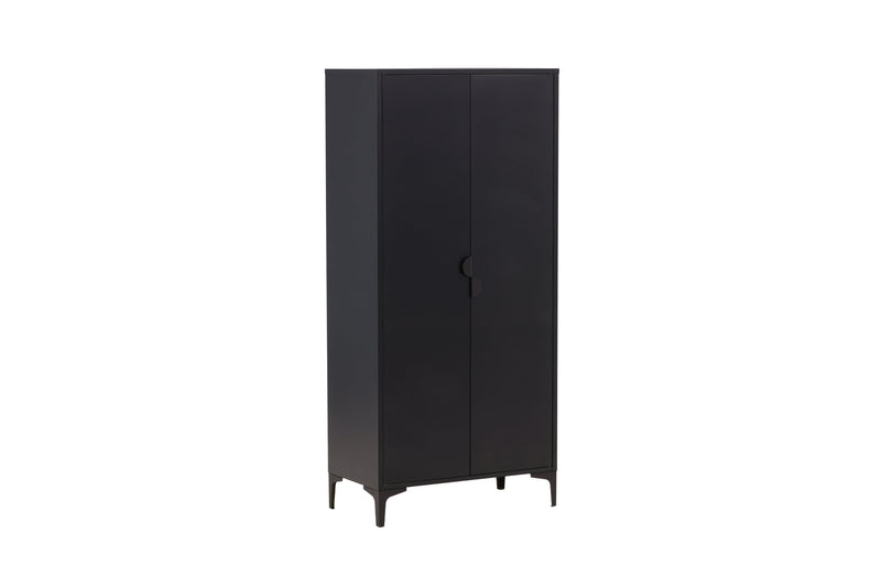Venture Home - Piring skab – sort stål, hylder og bøjlestang – 85×45×183cm