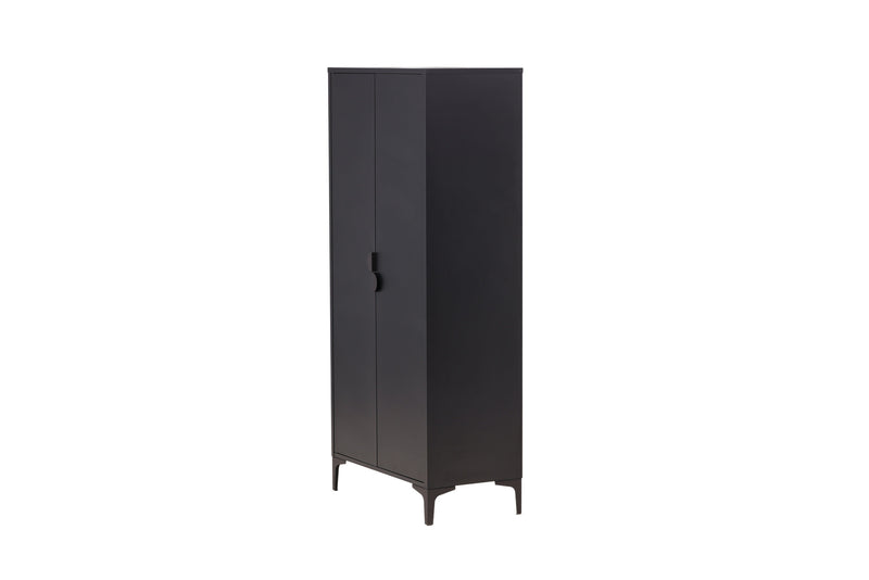 Venture Home - Piring skab – sort stål, hylder og bøjlestang – 85×45×183cm