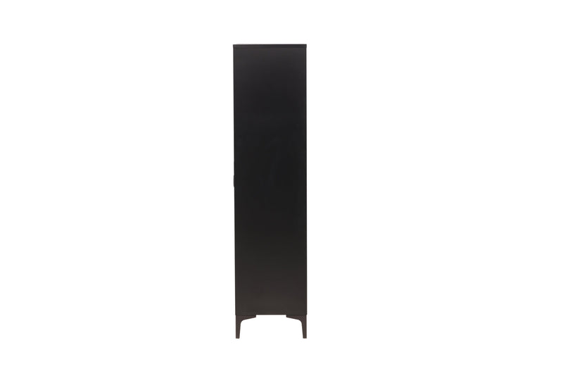 Venture Home - Piring skab – sort stål, hylder og bøjlestang – 85×45×183cm