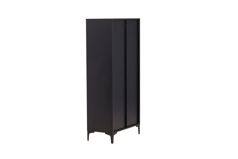 Venture Home - Piring skab – sort stål, hylder og bøjlestang – 85×45×183cm