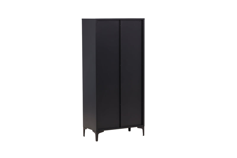 Venture Home - Piring skab – sort stål, hylder og bøjlestang – 85×45×183cm