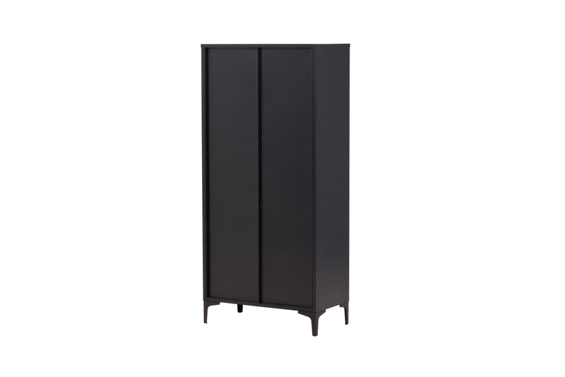 Venture Home - Piring skab – sort stål, hylder og bøjlestang – 85×45×183cm
