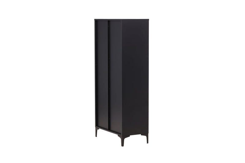 Venture Home - Piring skab – sort stål, hylder og bøjlestang – 85×45×183cm