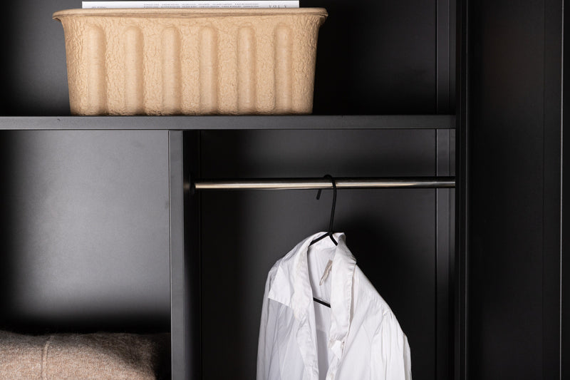 Venture Home - Piring skab – sort stål, hylder og bøjlestang – 85×45×183cm