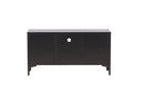 Venture Home Piring – TV‑bord / skænk i sort stål med låger og åben hylde,120×40×63cm