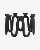 Nordal - APLIN lysestage – sort – Ø31 × H19,5 cm